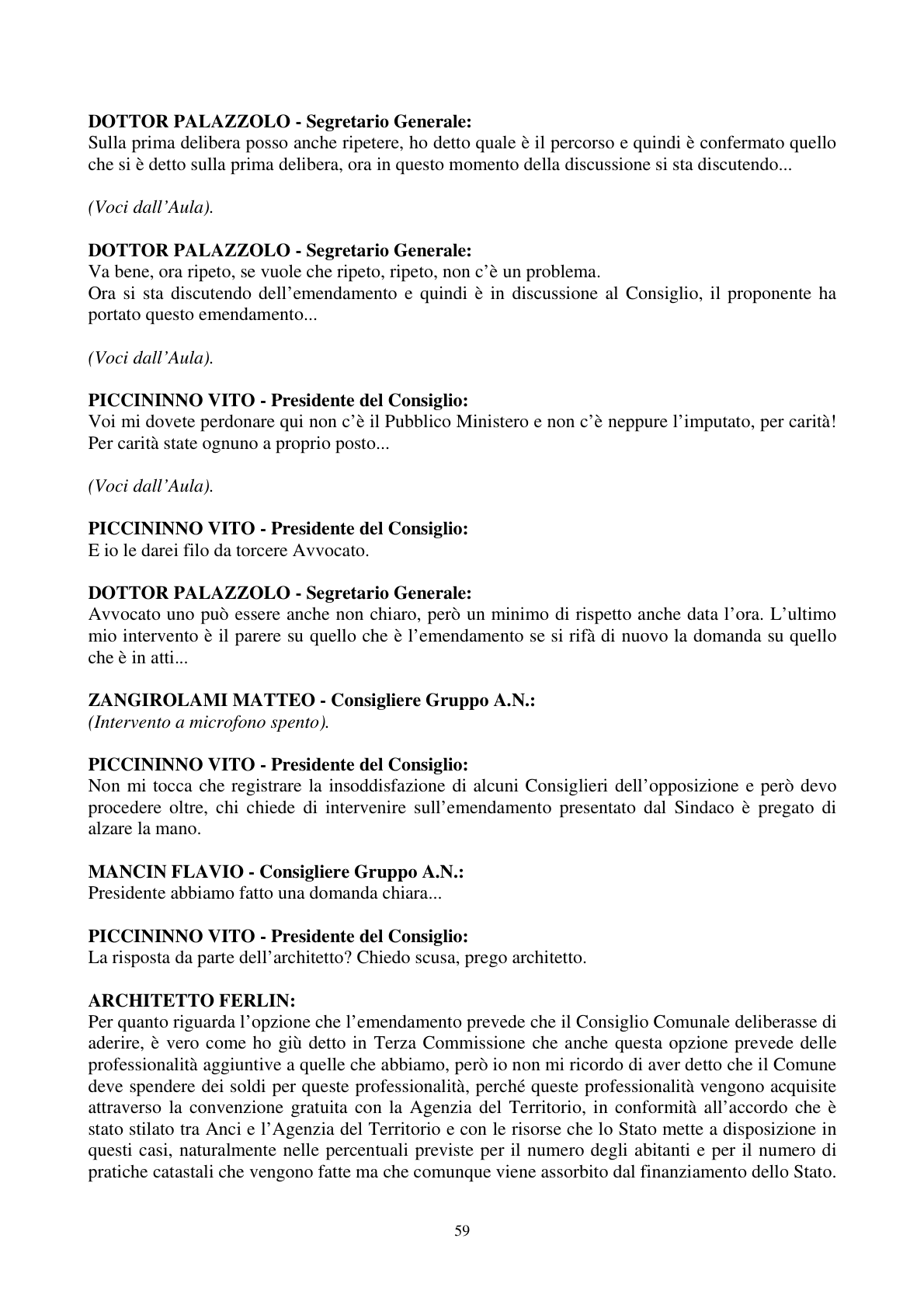 Pagina 60 del verbale