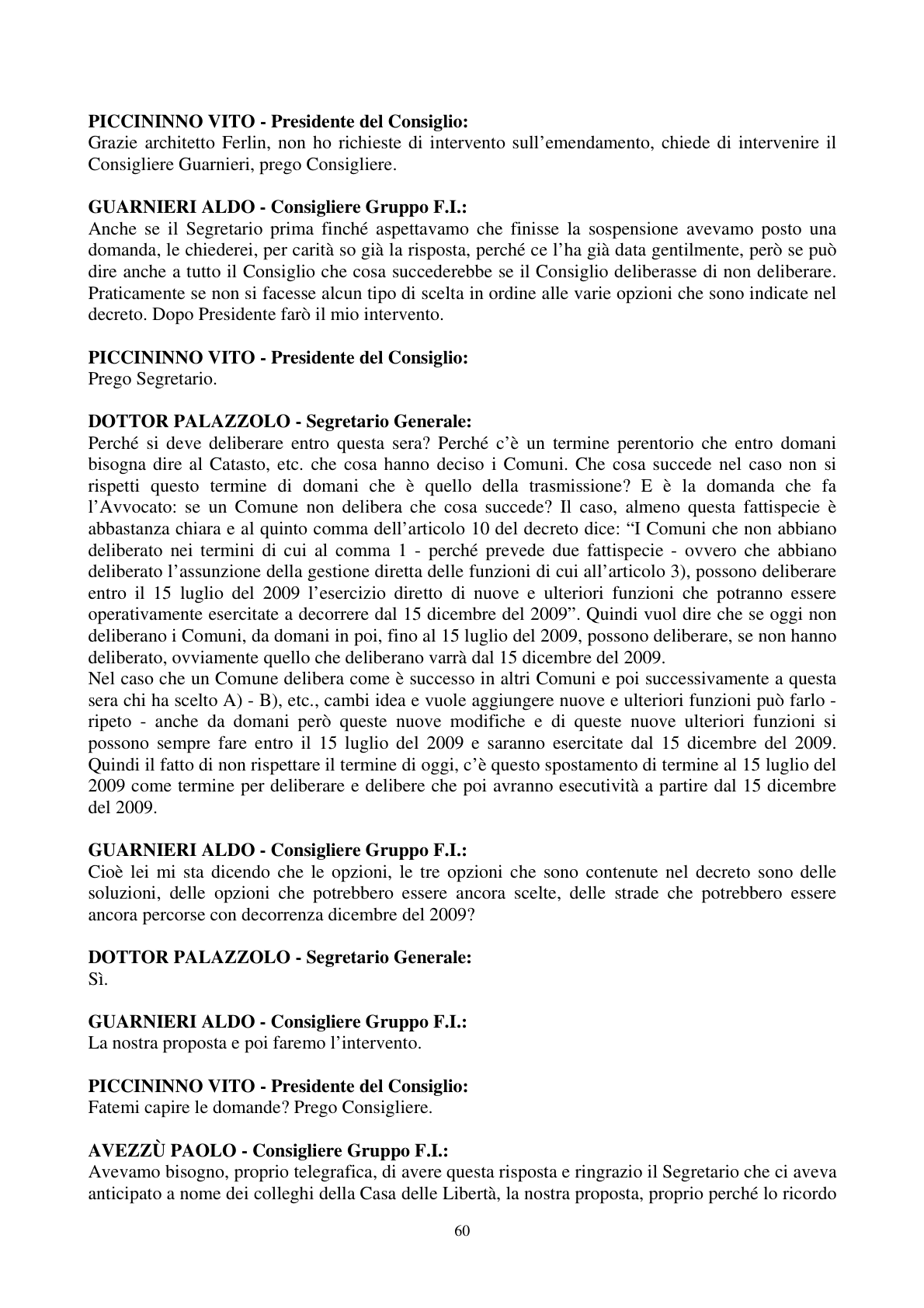 Pagina 61 del verbale