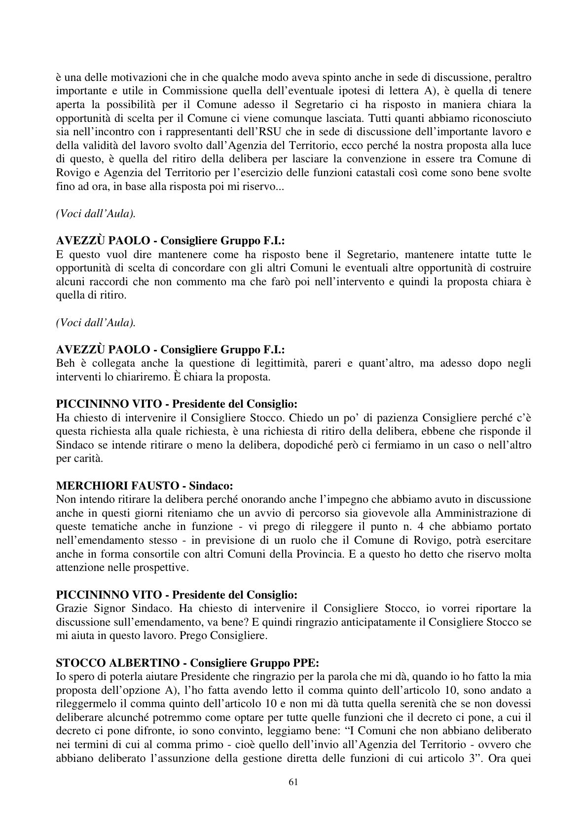 Pagina 62 del verbale