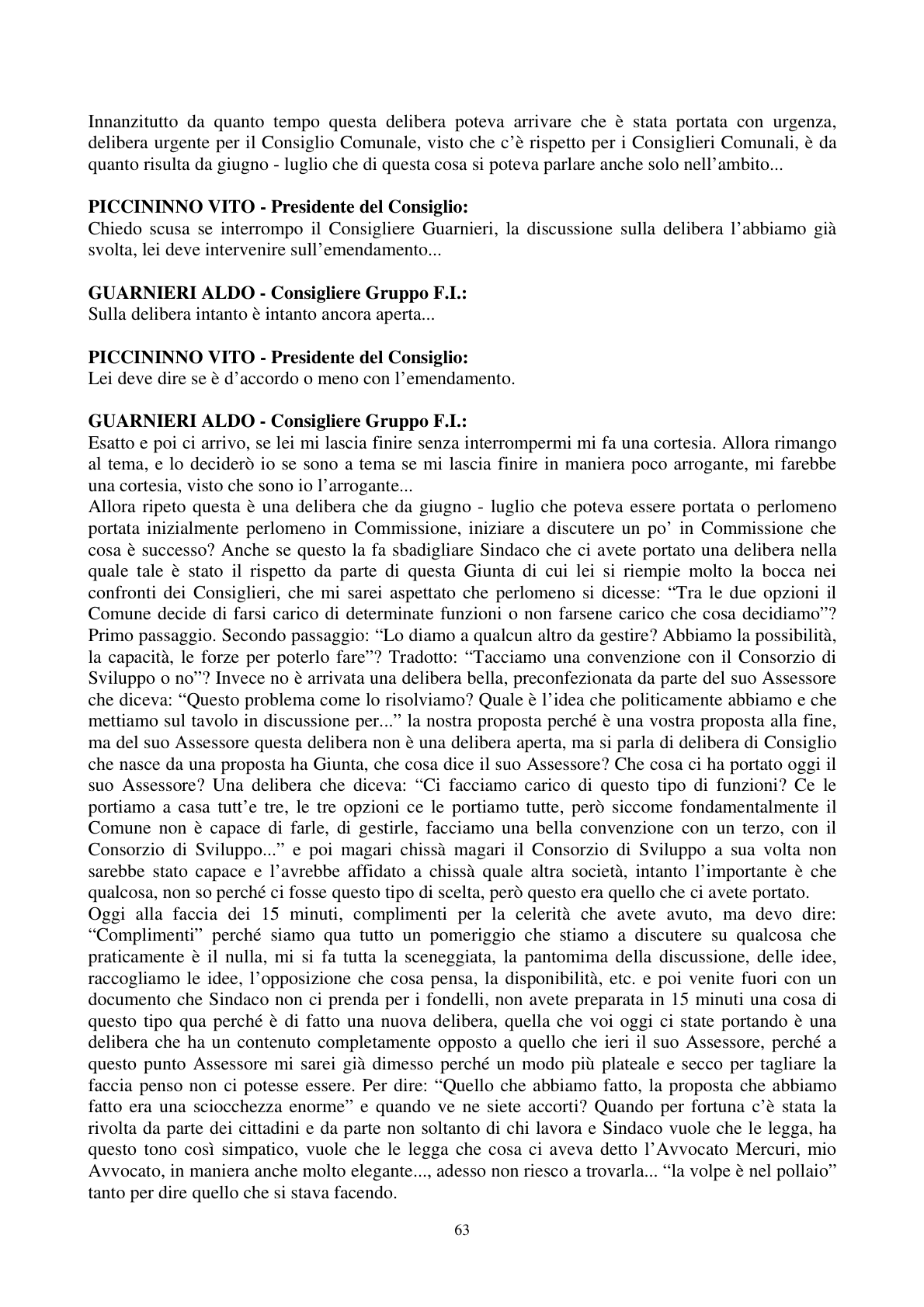 Pagina 64 del verbale