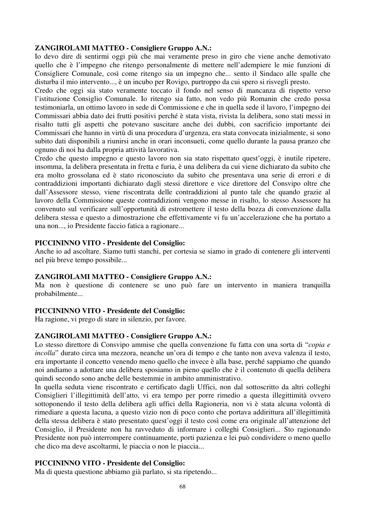 Pagina 69 del verbale