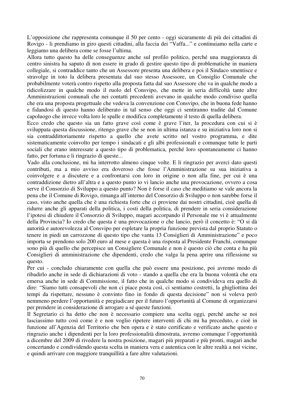 Pagina 71 del verbale