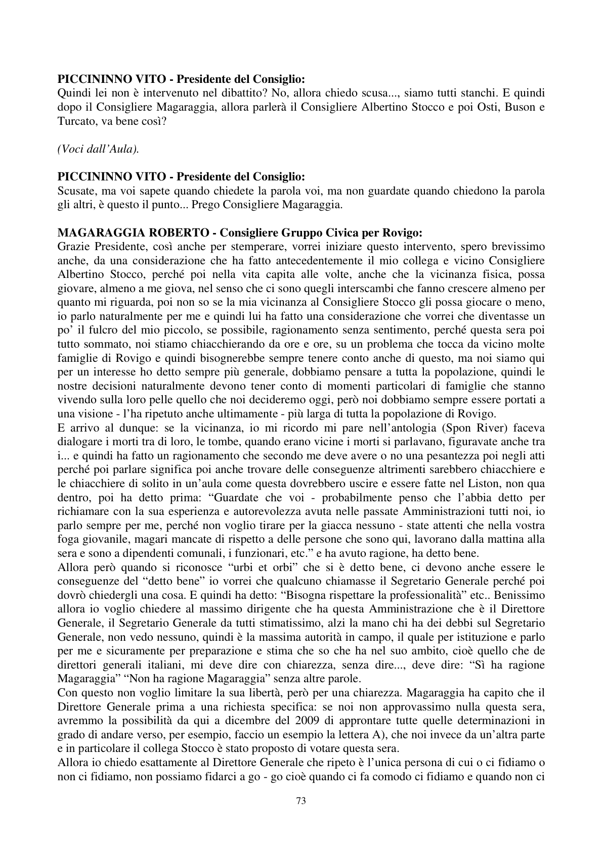Pagina 74 del verbale