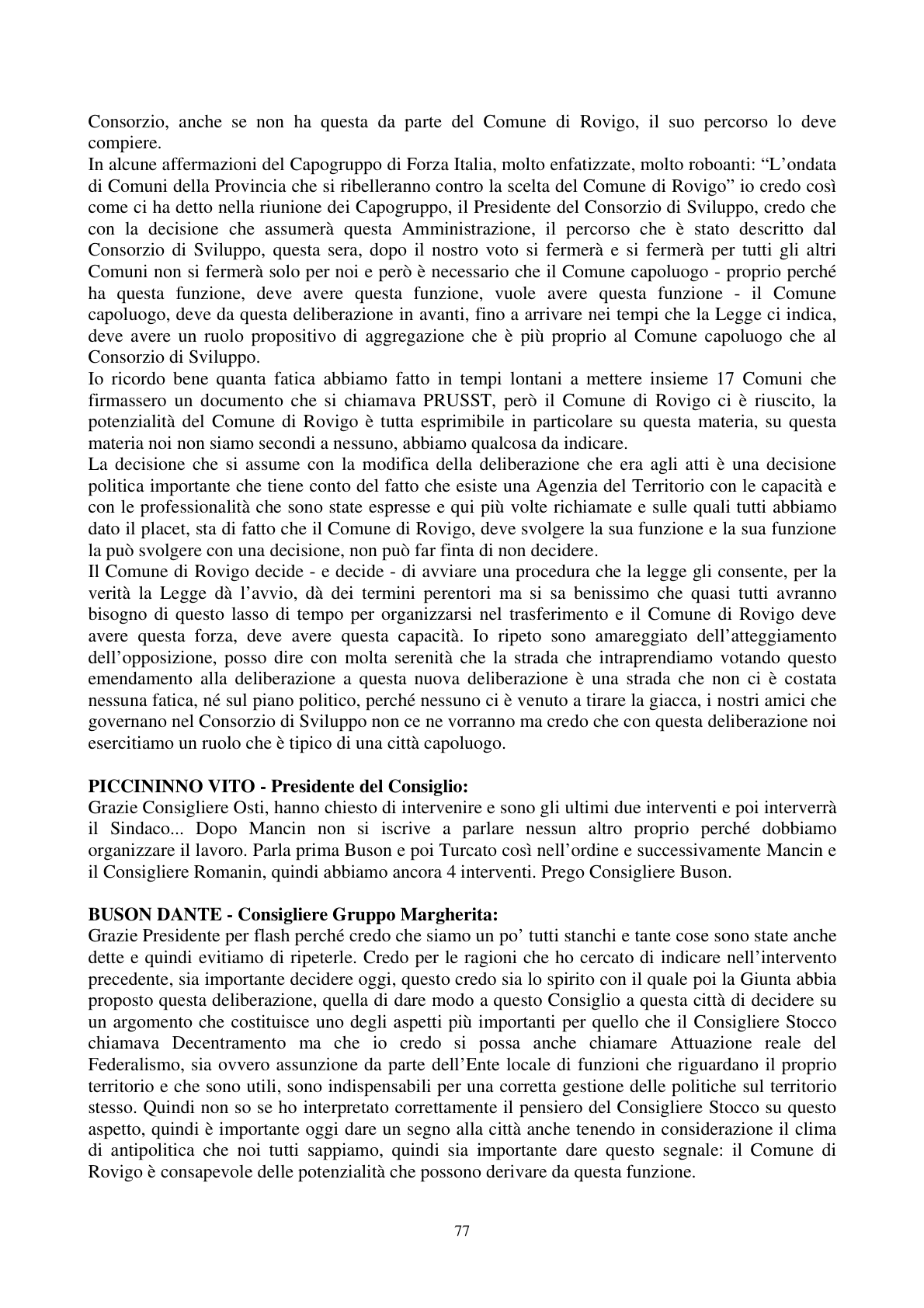 Pagina 78 del verbale