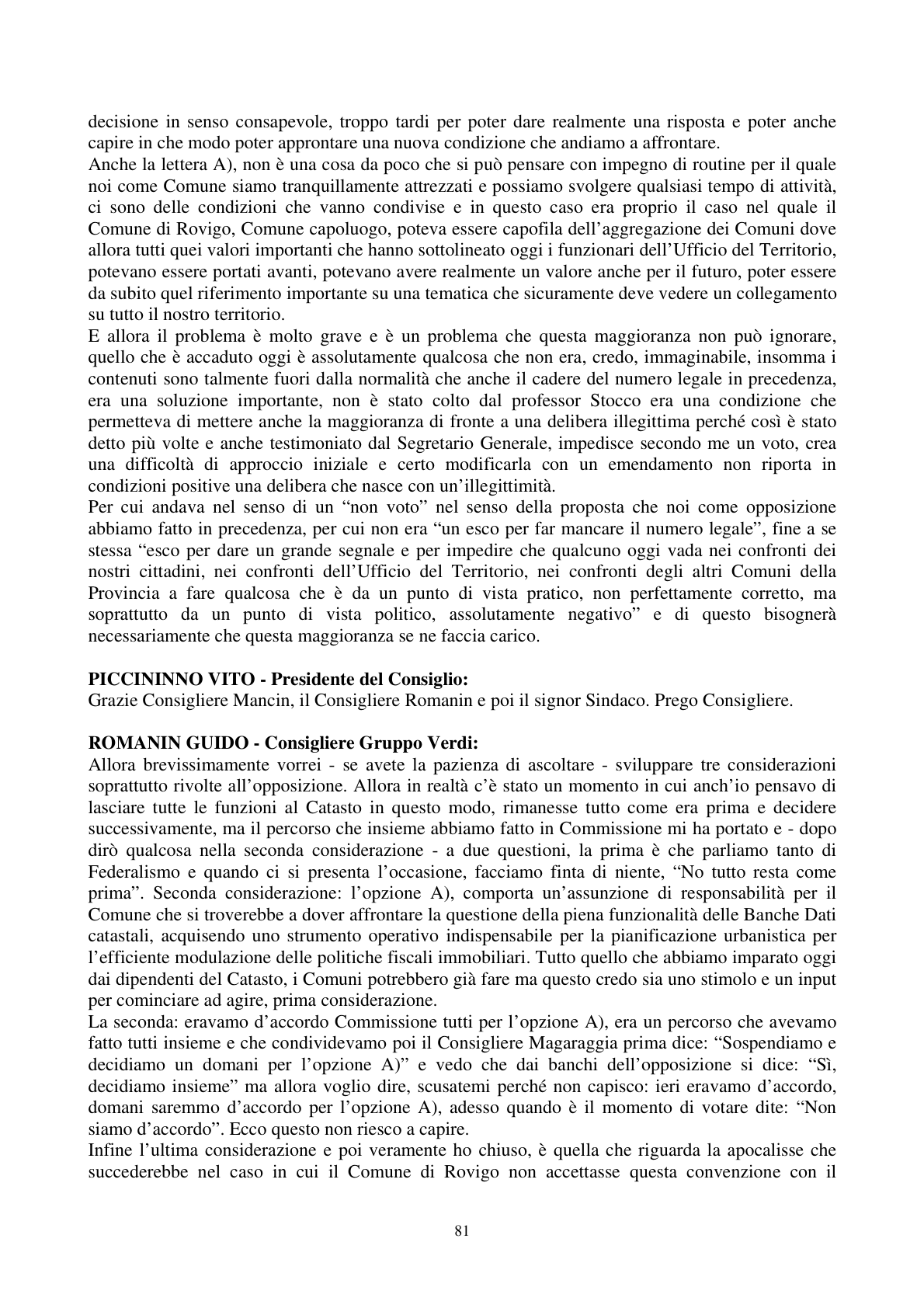 Pagina 82 del verbale