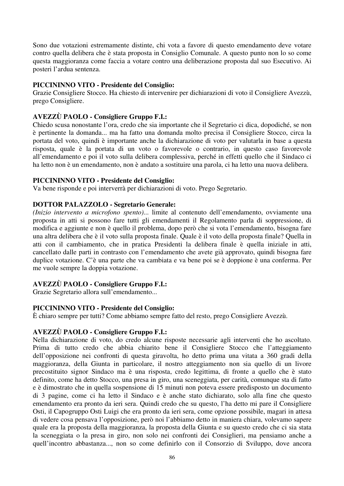 Pagina 87 del verbale