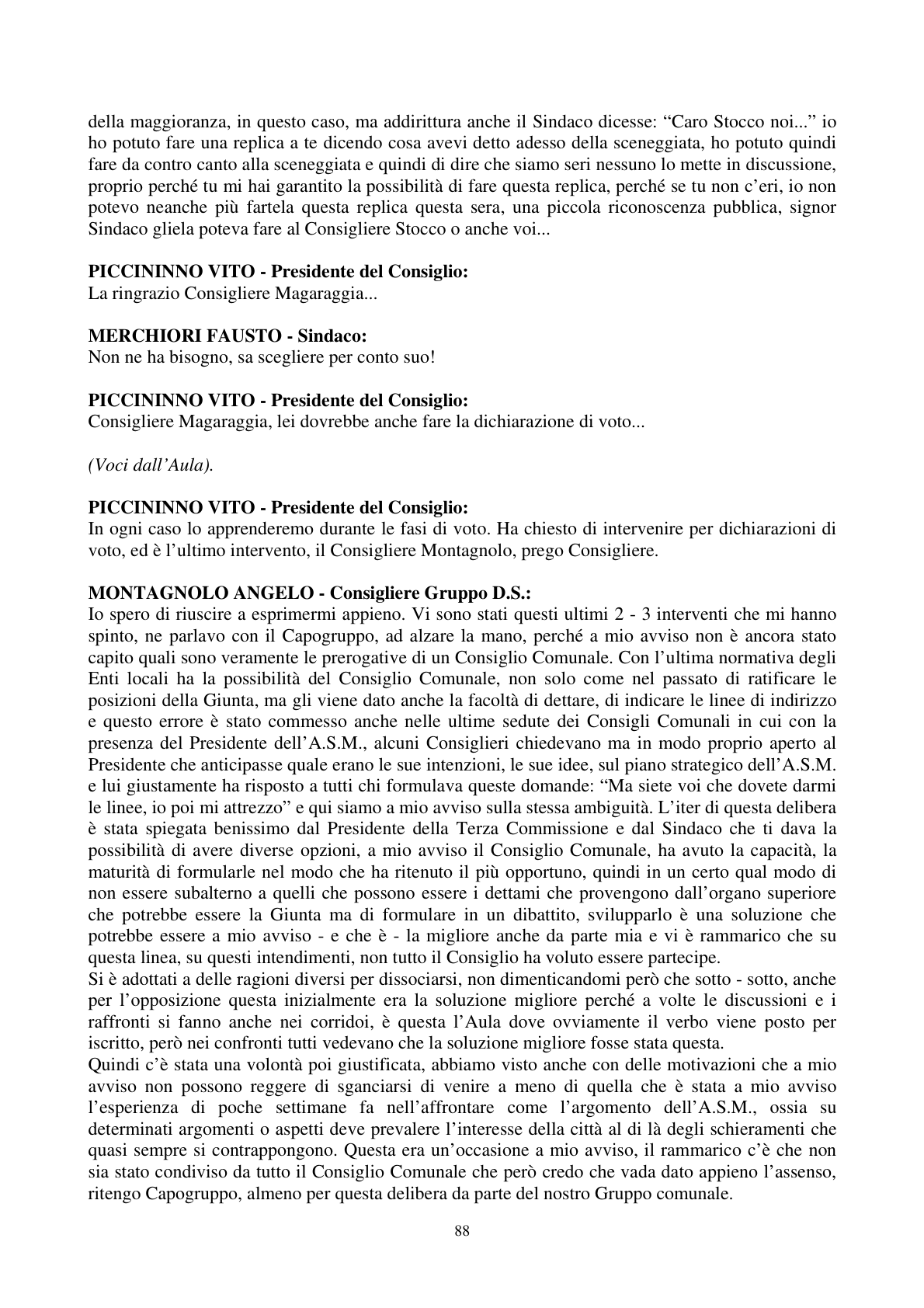 Pagina 89 del verbale