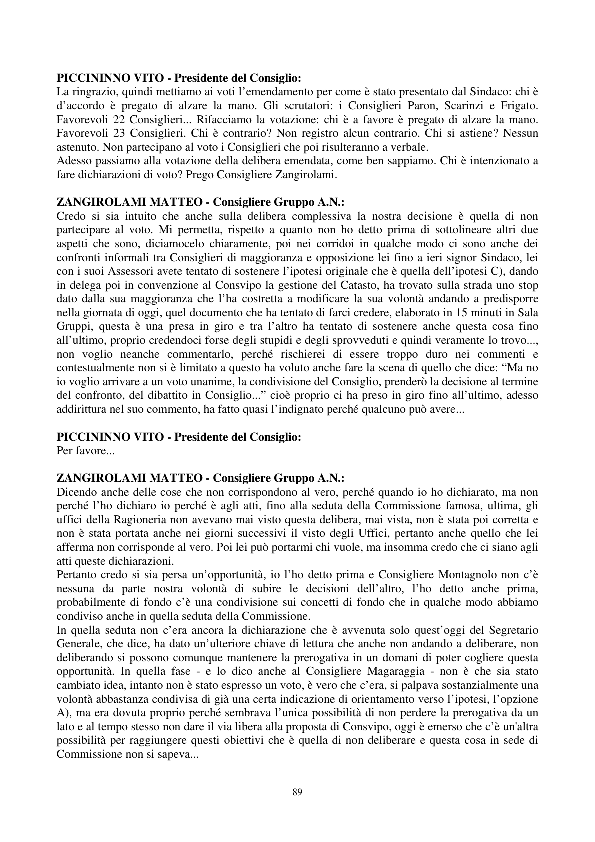 Pagina 90 del verbale
