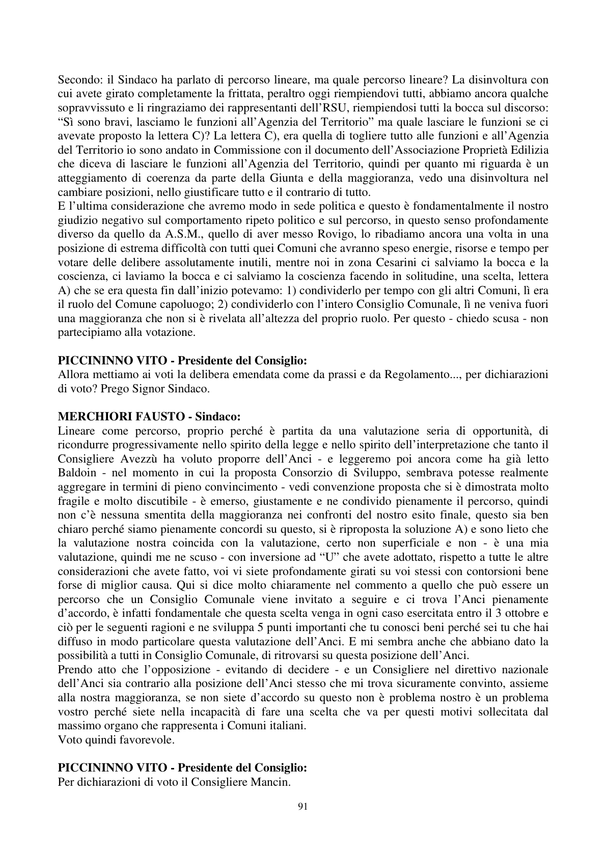 Pagina 92 del verbale