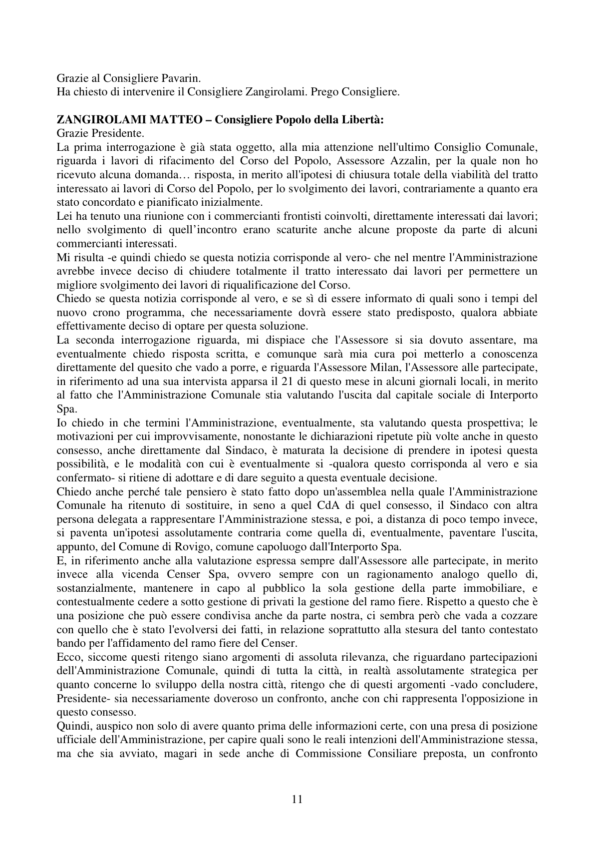 Pagina 11 del verbale