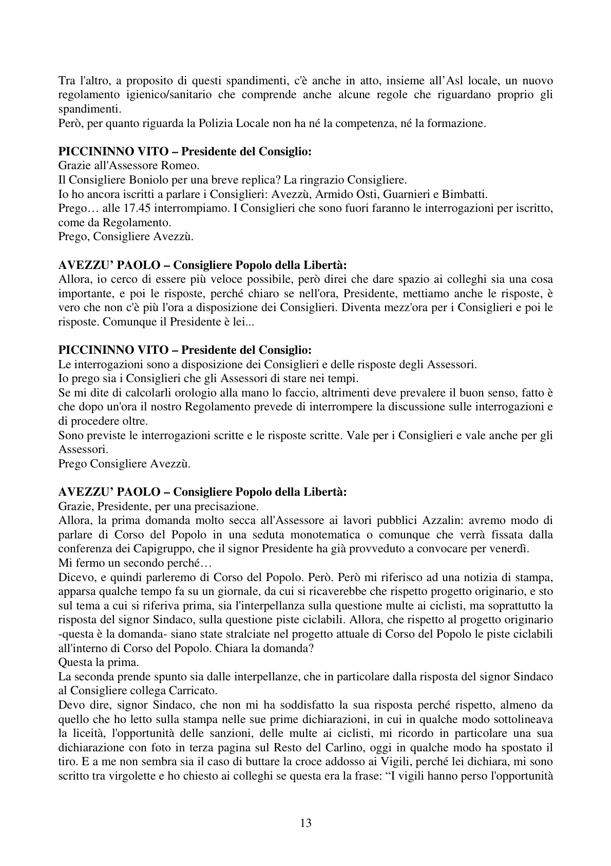 Pagina 13 del verbale