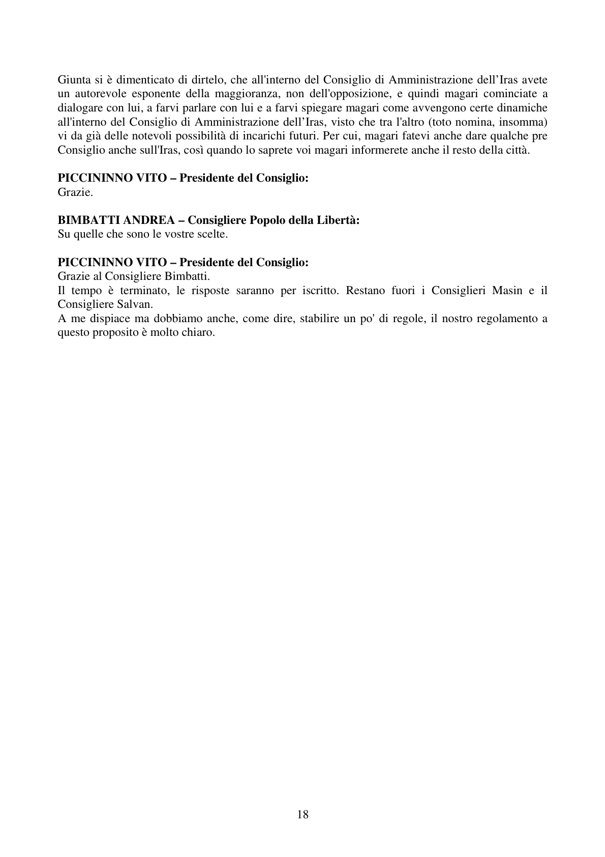 Pagina 18 del verbale