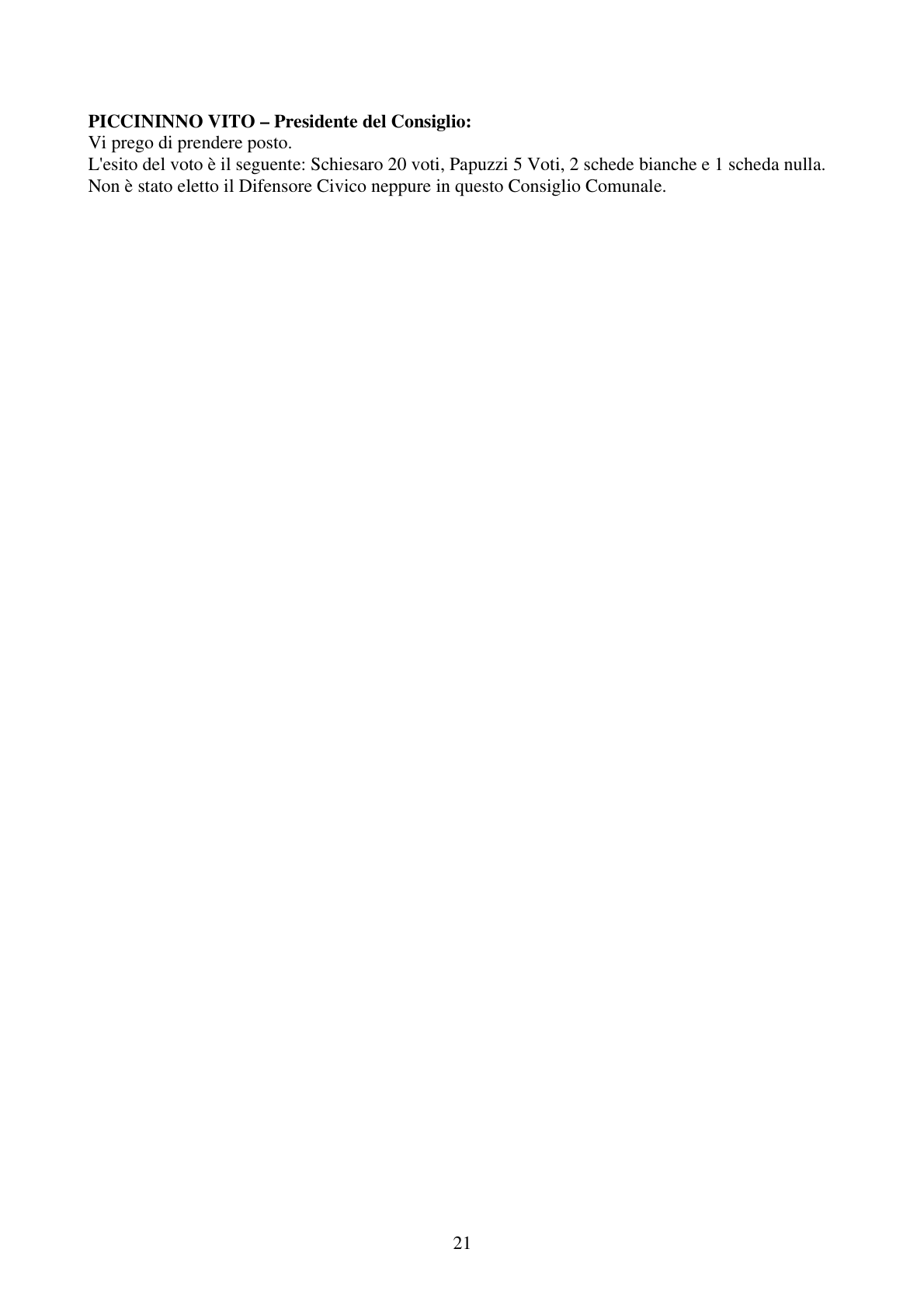 Pagina 21 del verbale