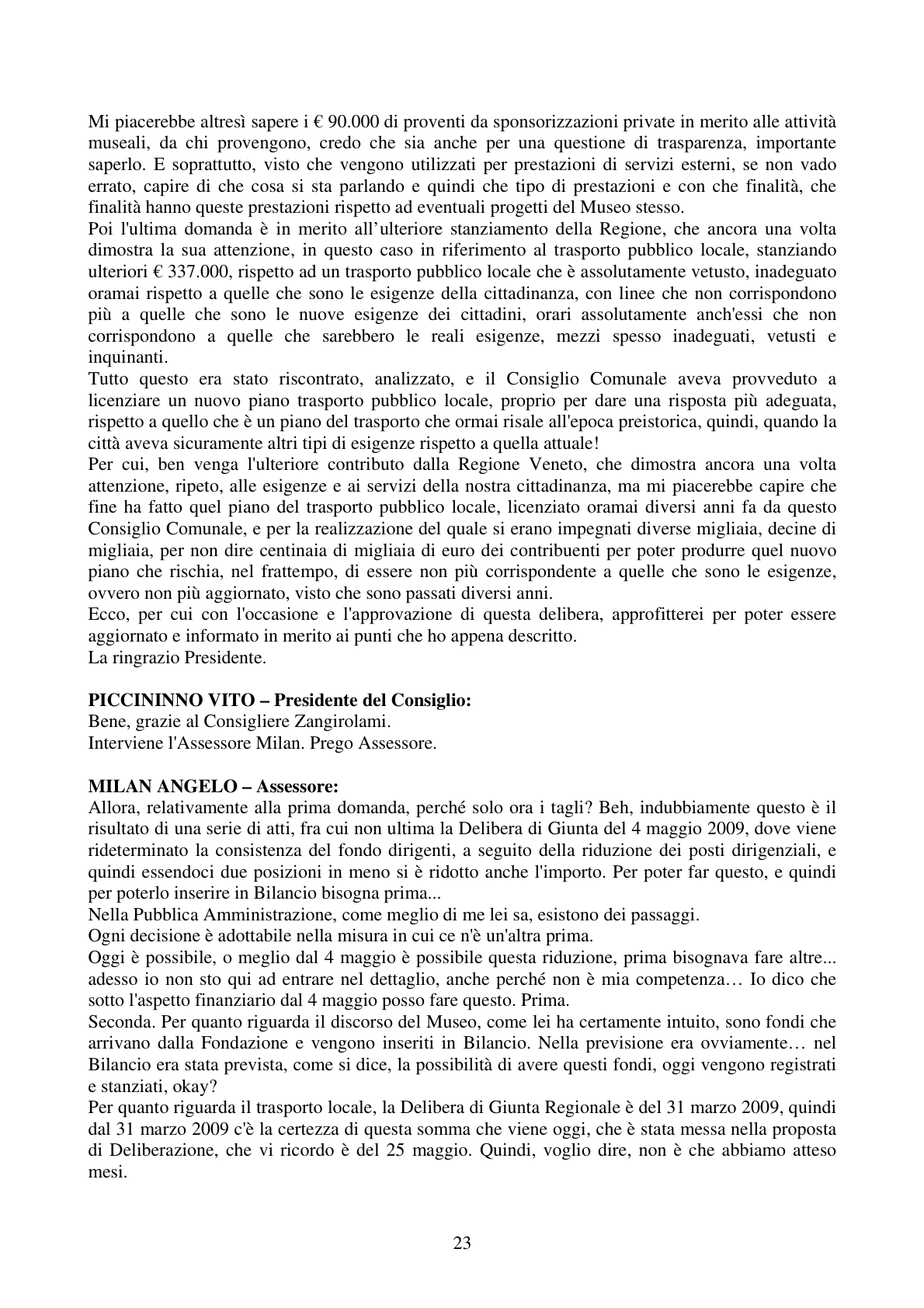 Pagina 23 del verbale
