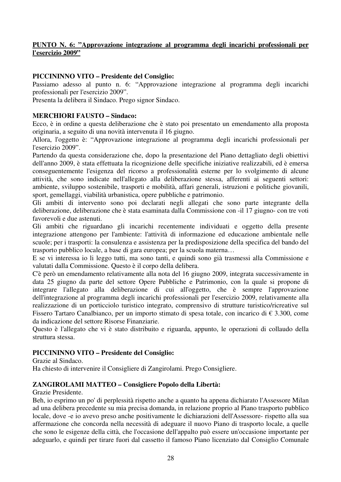 Pagina 28 del verbale