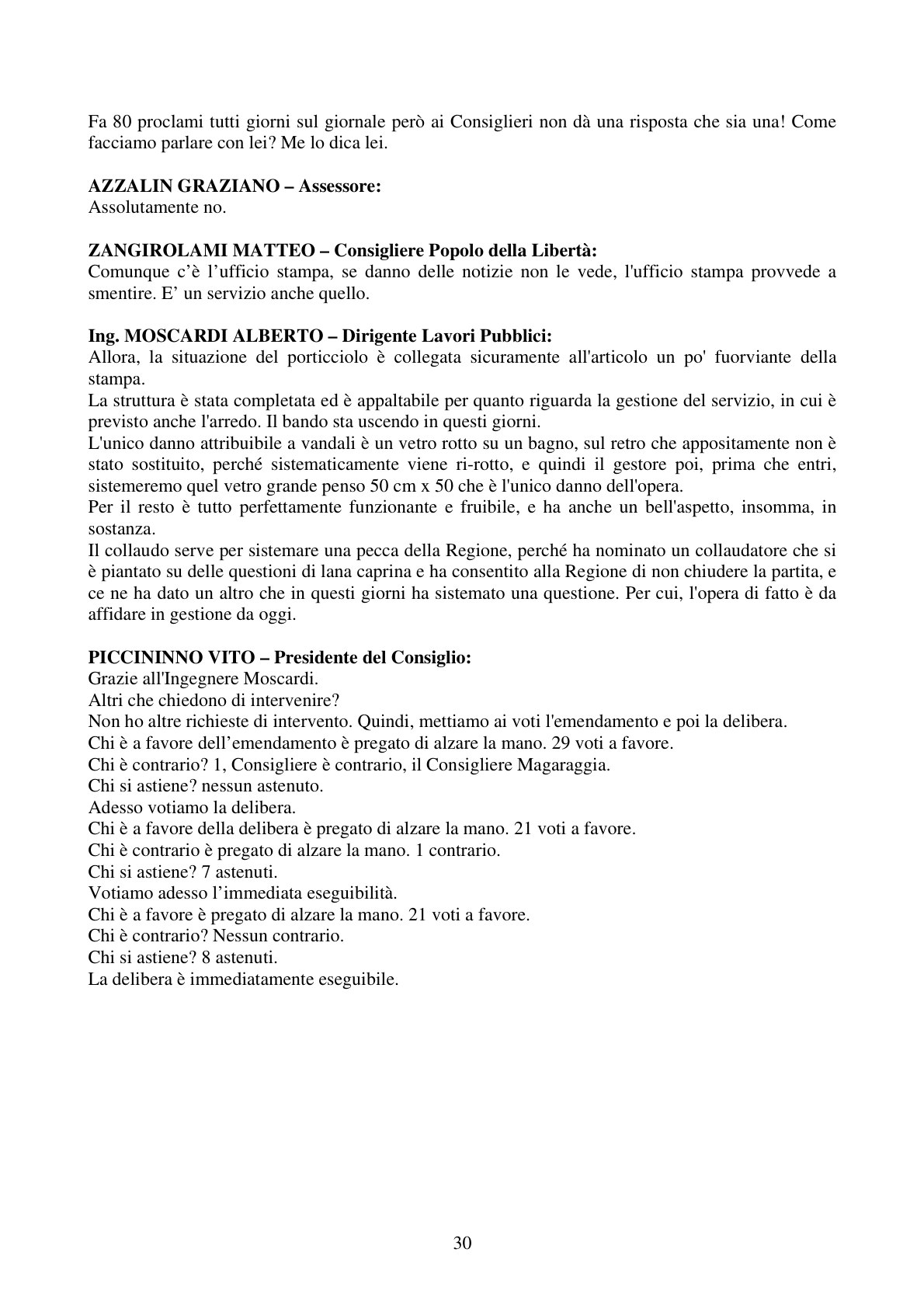 Pagina 30 del verbale