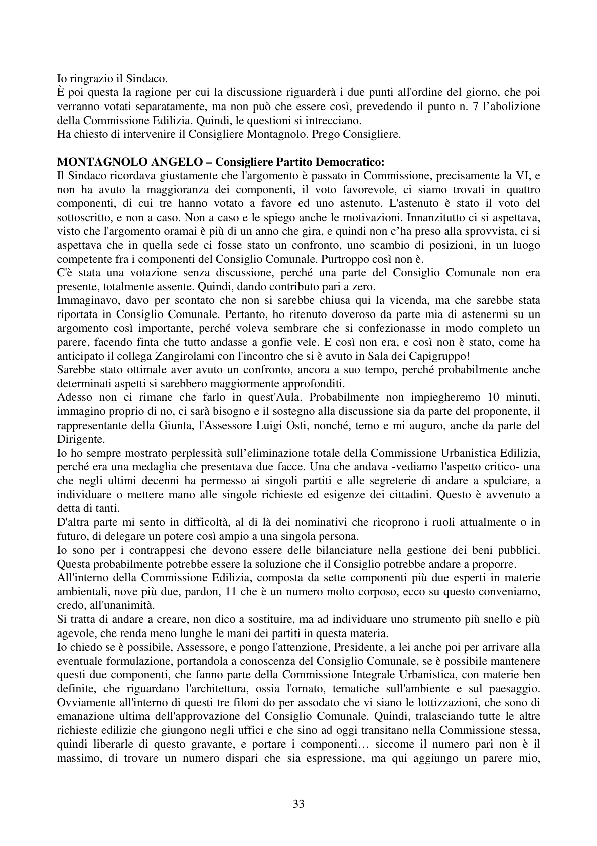 Pagina 33 del verbale