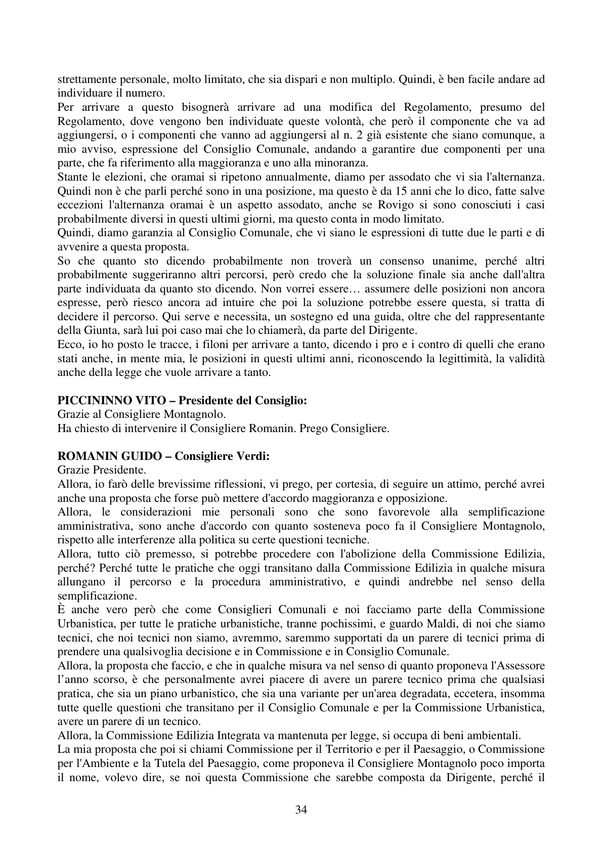 Pagina 34 del verbale