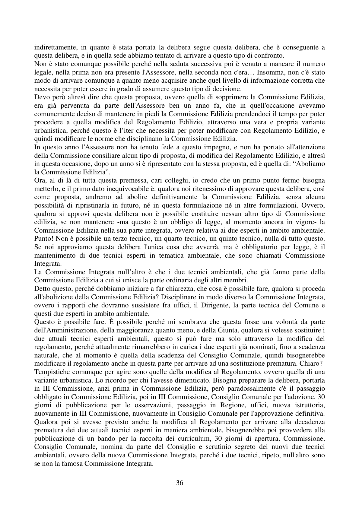 Pagina 36 del verbale