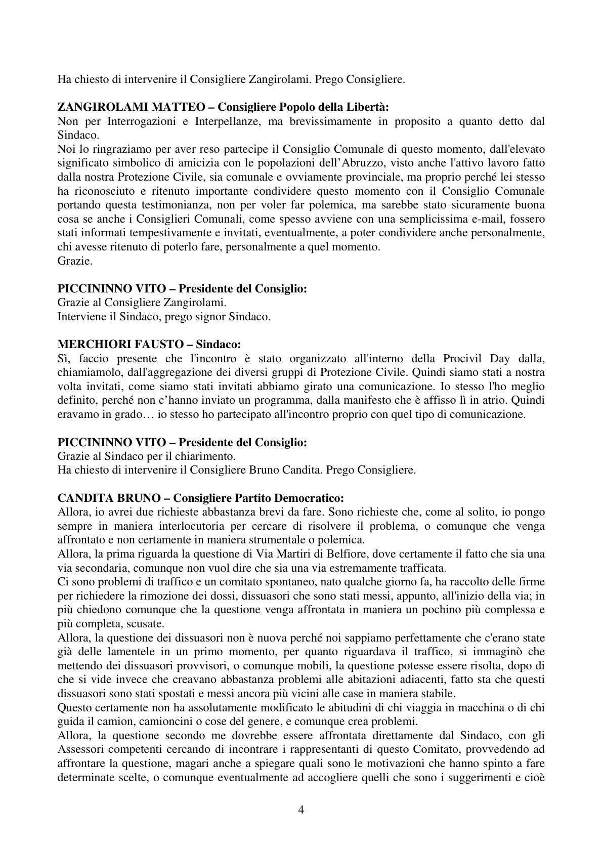 Pagina 4 del verbale