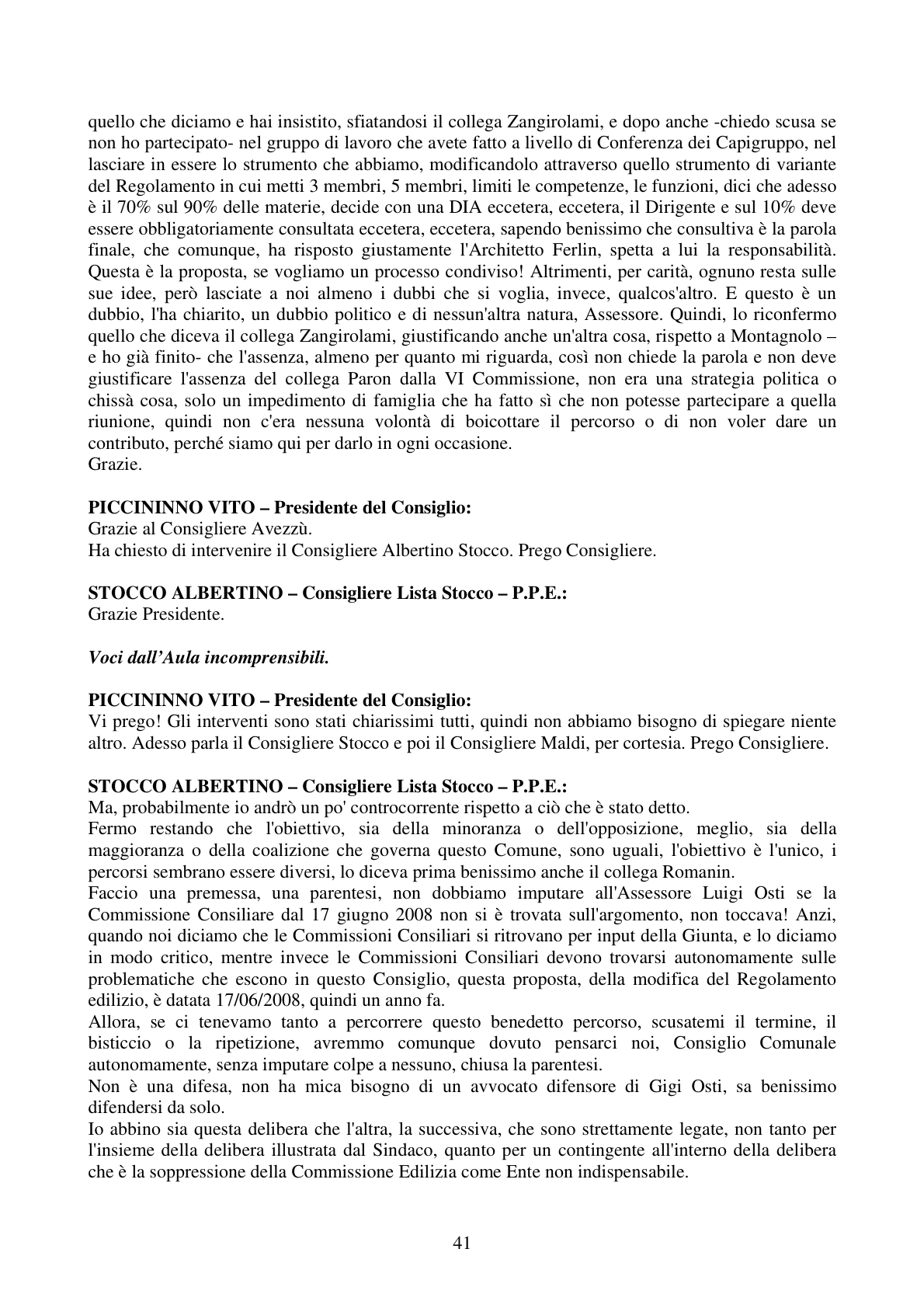 Pagina 41 del verbale