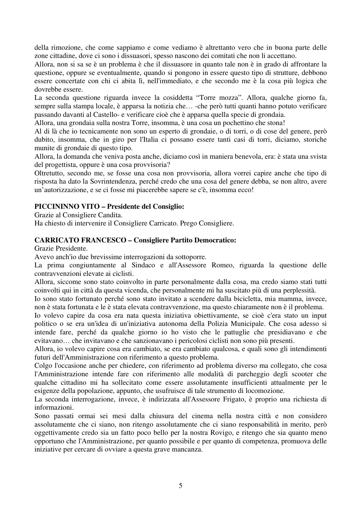 Pagina 5 del verbale