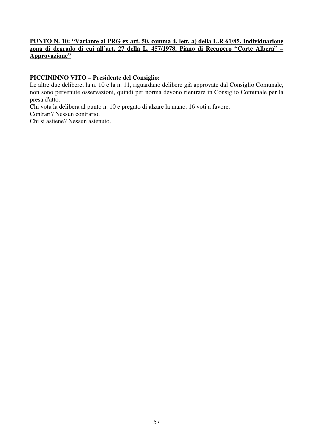 Pagina 57 del verbale