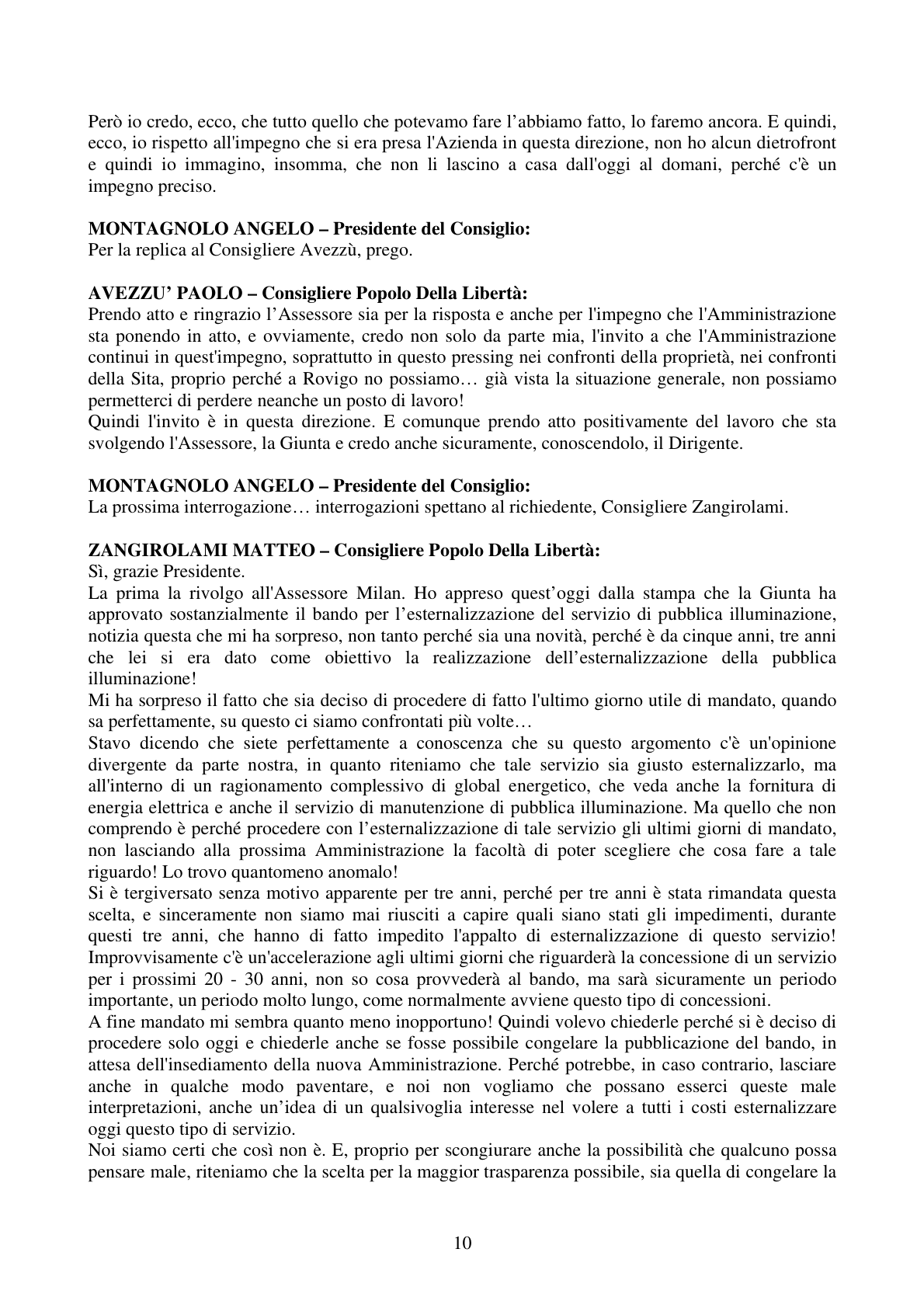 Pagina 10 del verbale