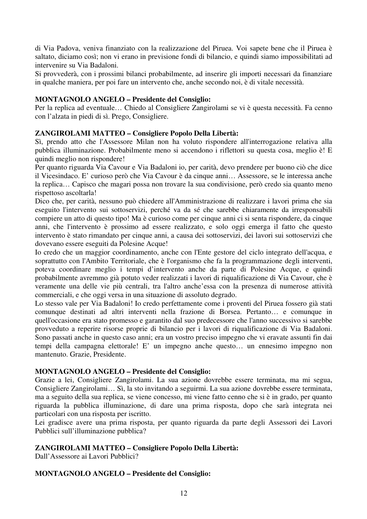 Pagina 12 del verbale