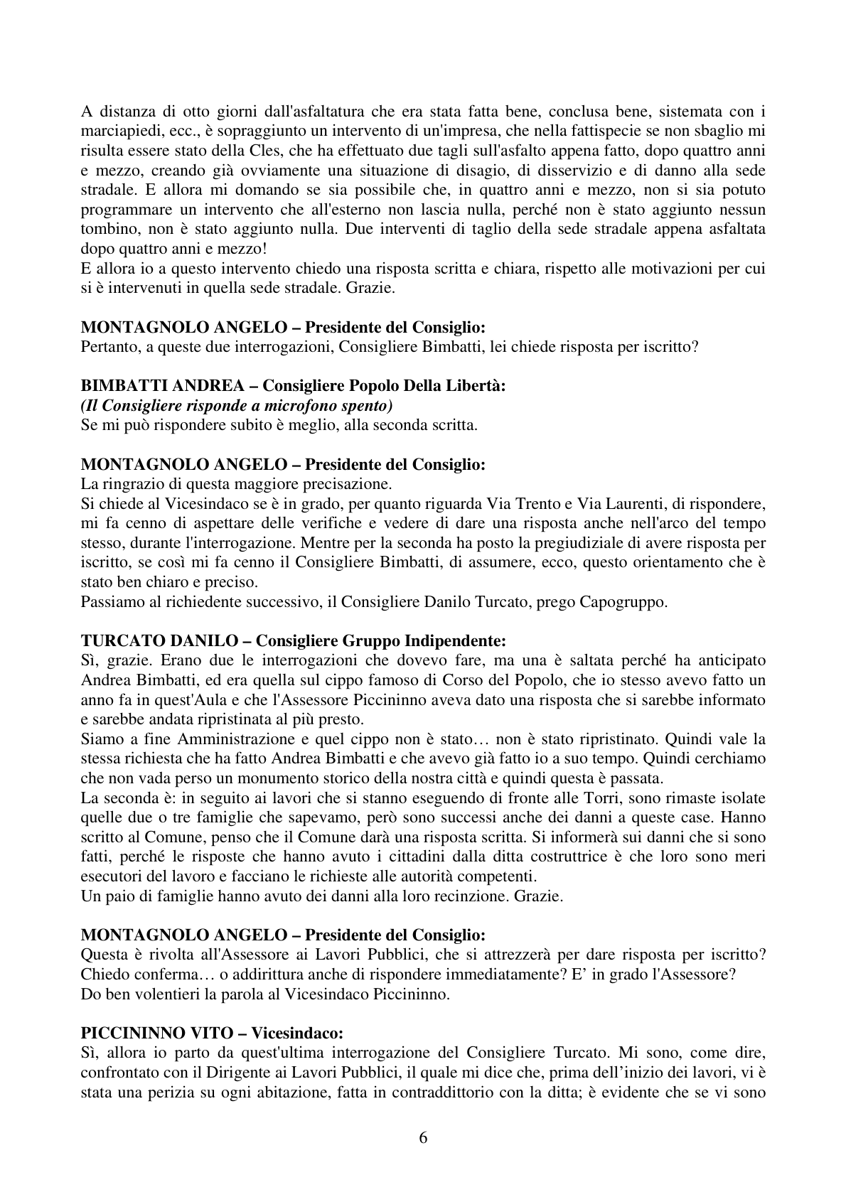 Pagina 6 del verbale