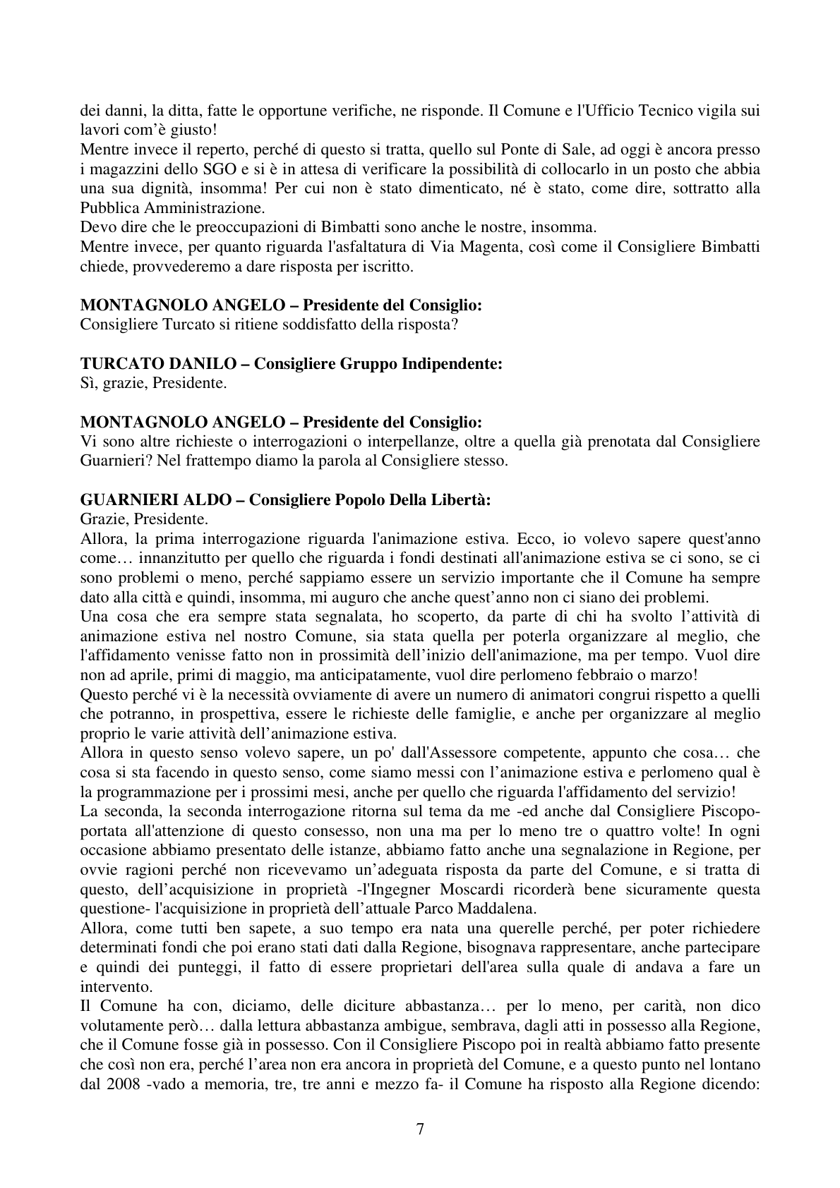 Pagina 7 del verbale