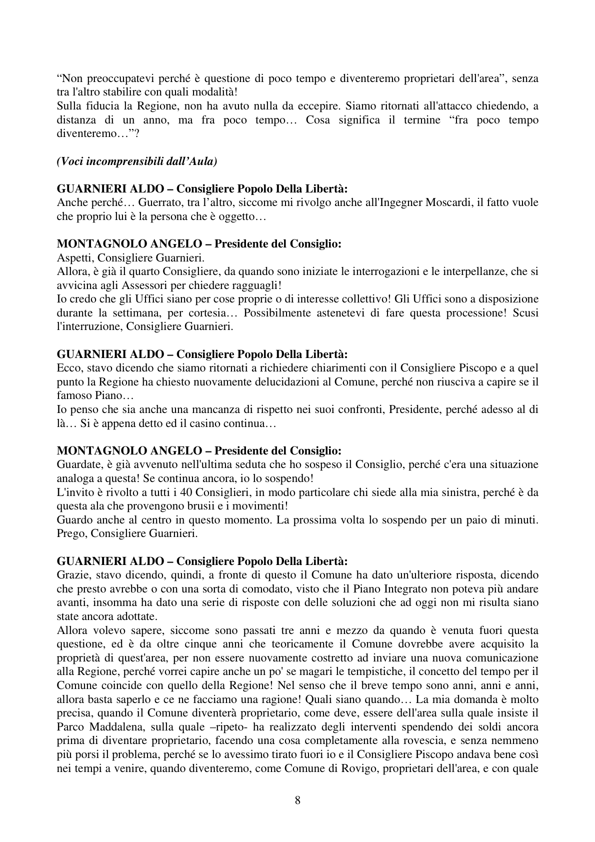 Pagina 8 del verbale