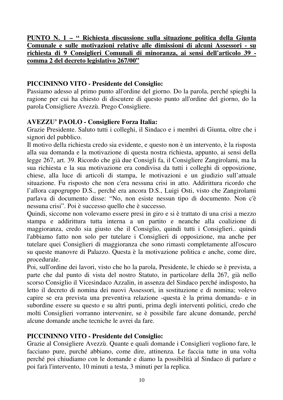 Pagina 10 del verbale