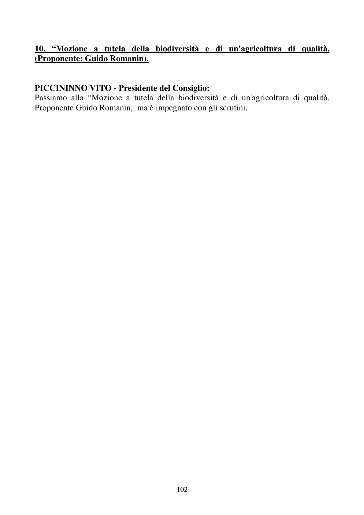 Pagina 102 del verbale