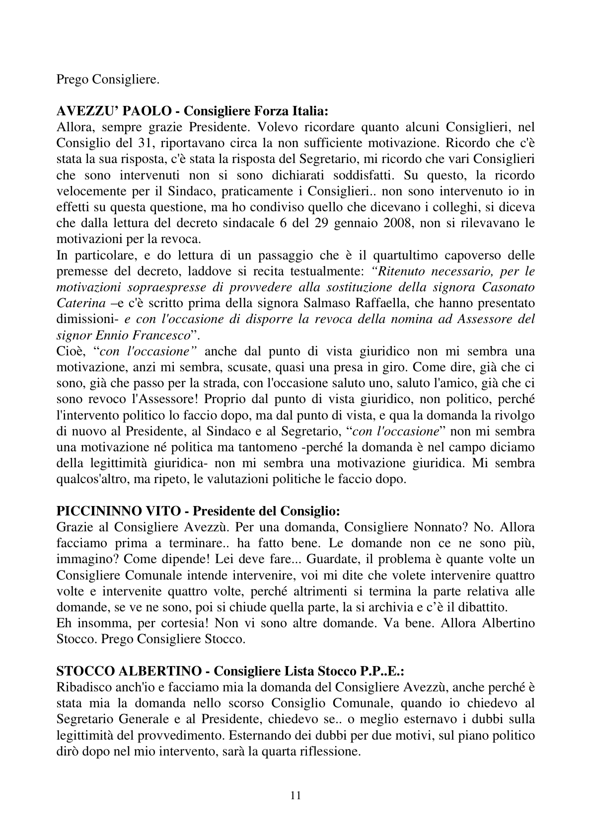 Pagina 11 del verbale