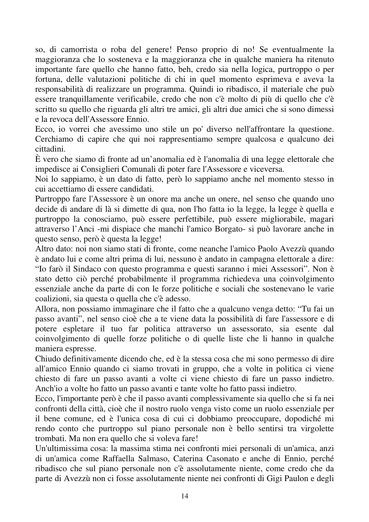 Pagina 14 del verbale