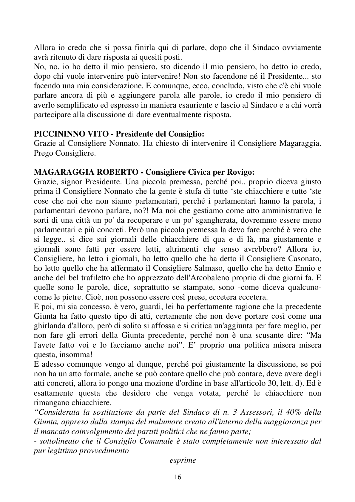 Pagina 16 del verbale