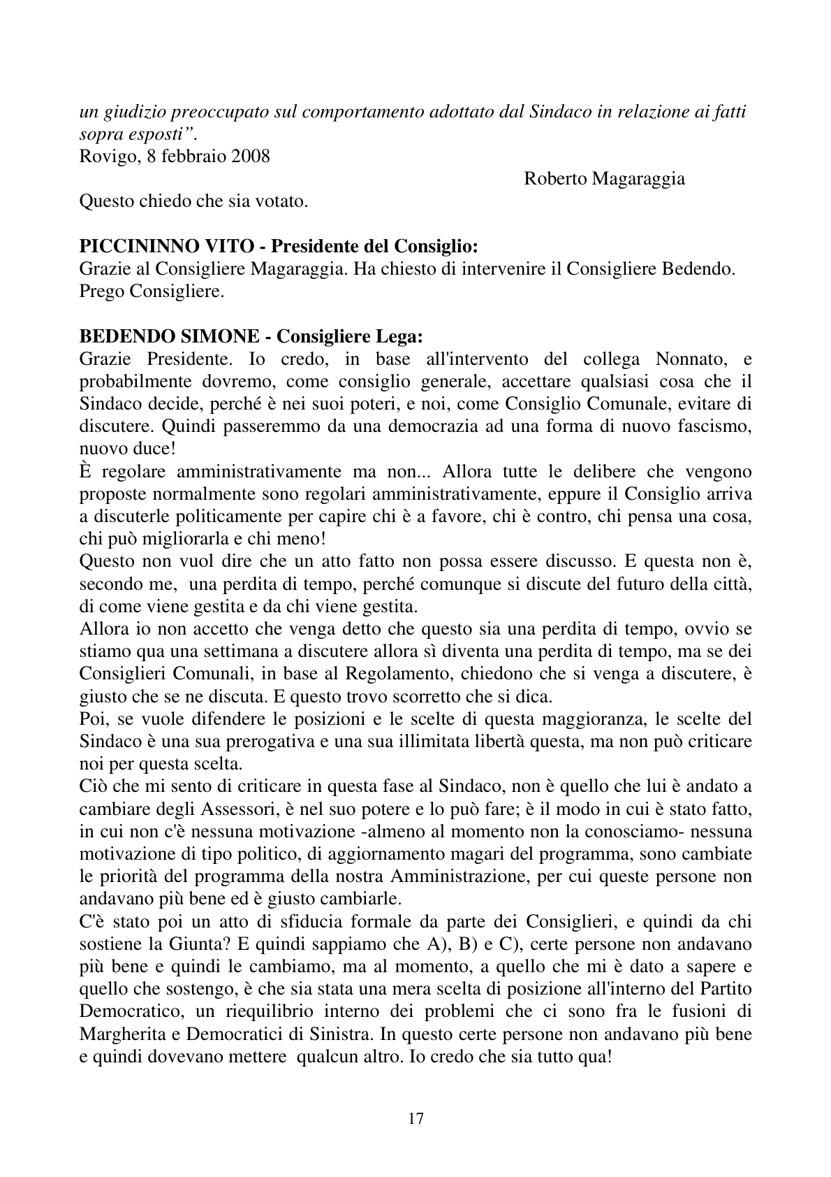 Pagina 17 del verbale