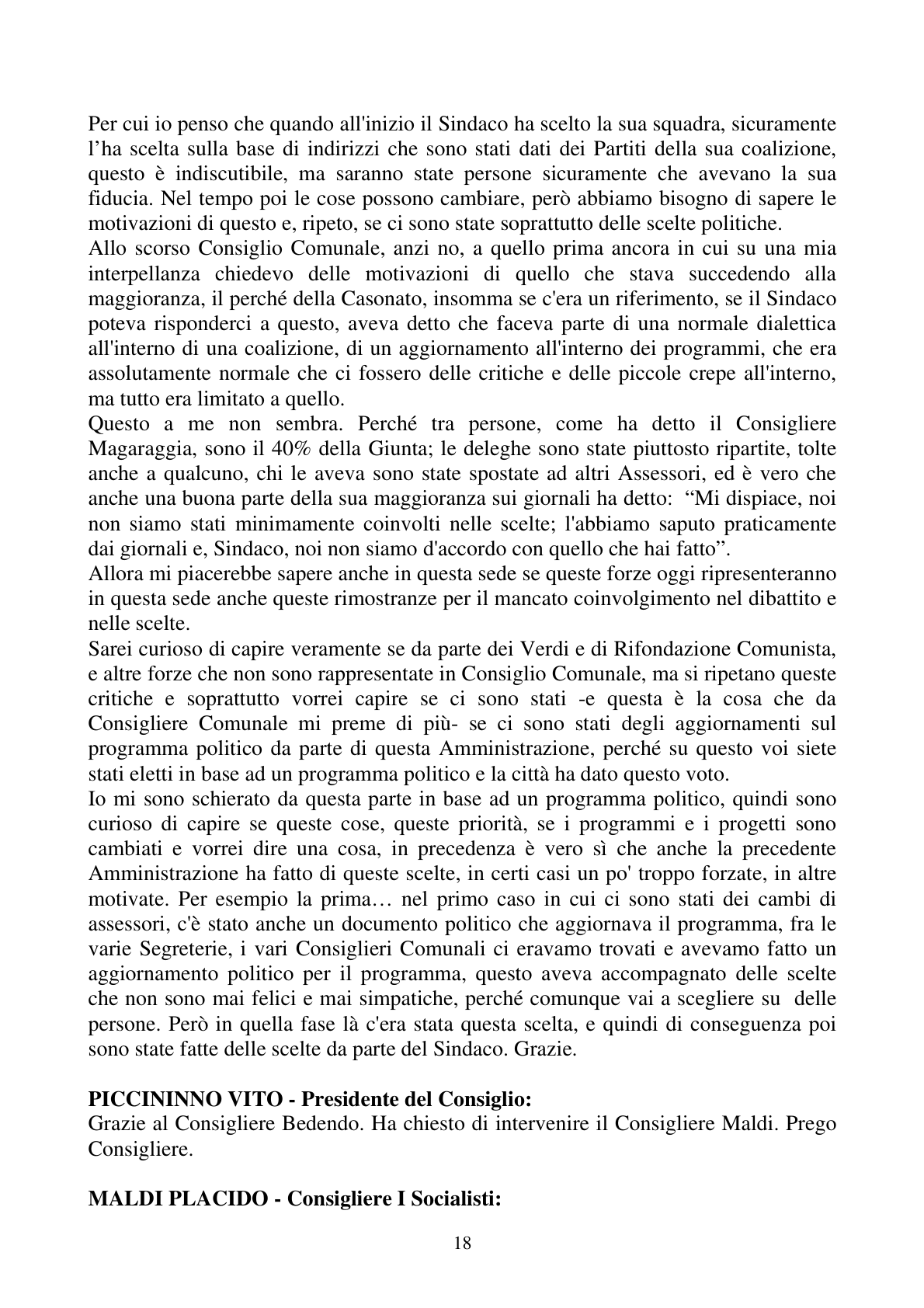 Pagina 18 del verbale