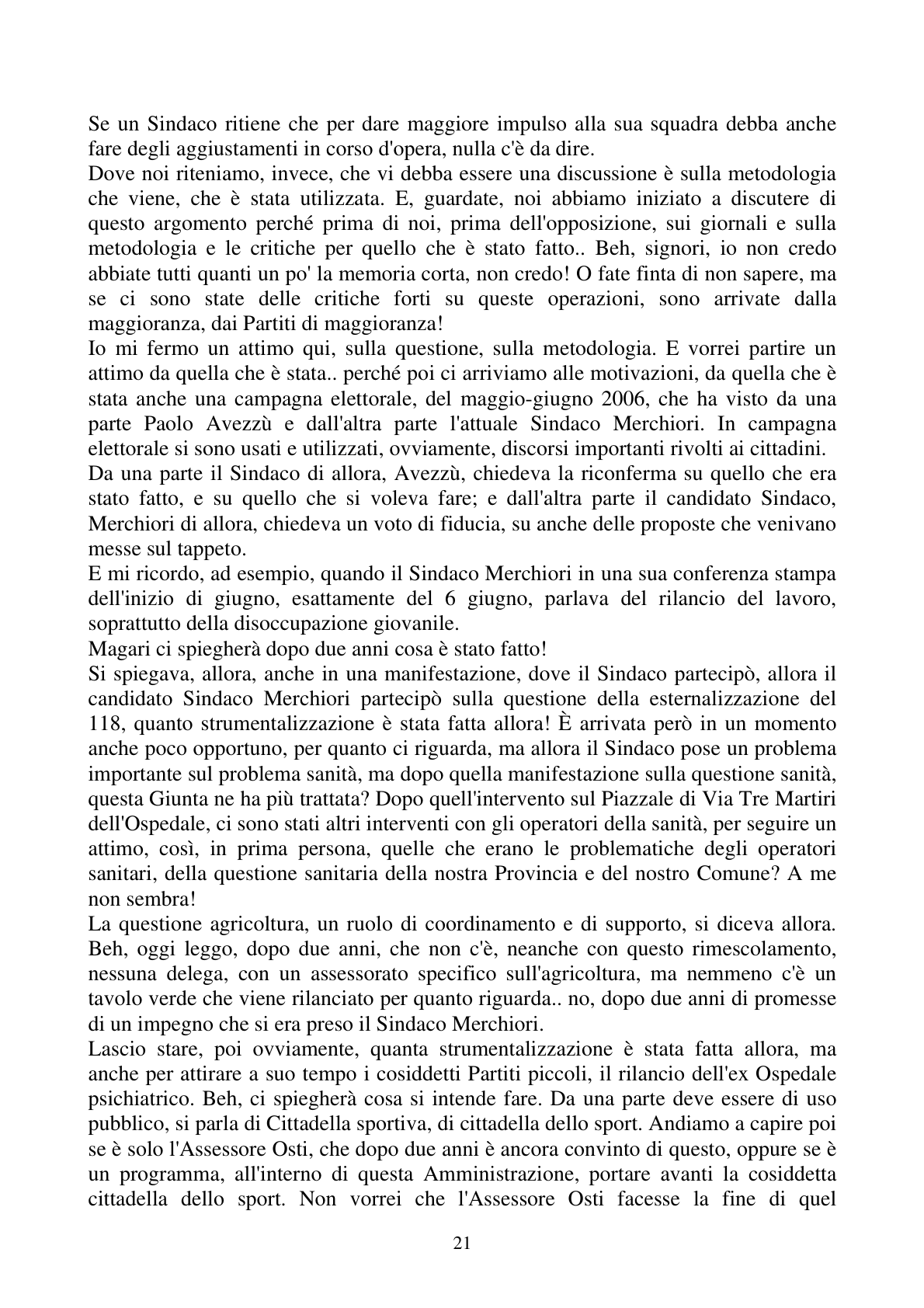 Pagina 21 del verbale