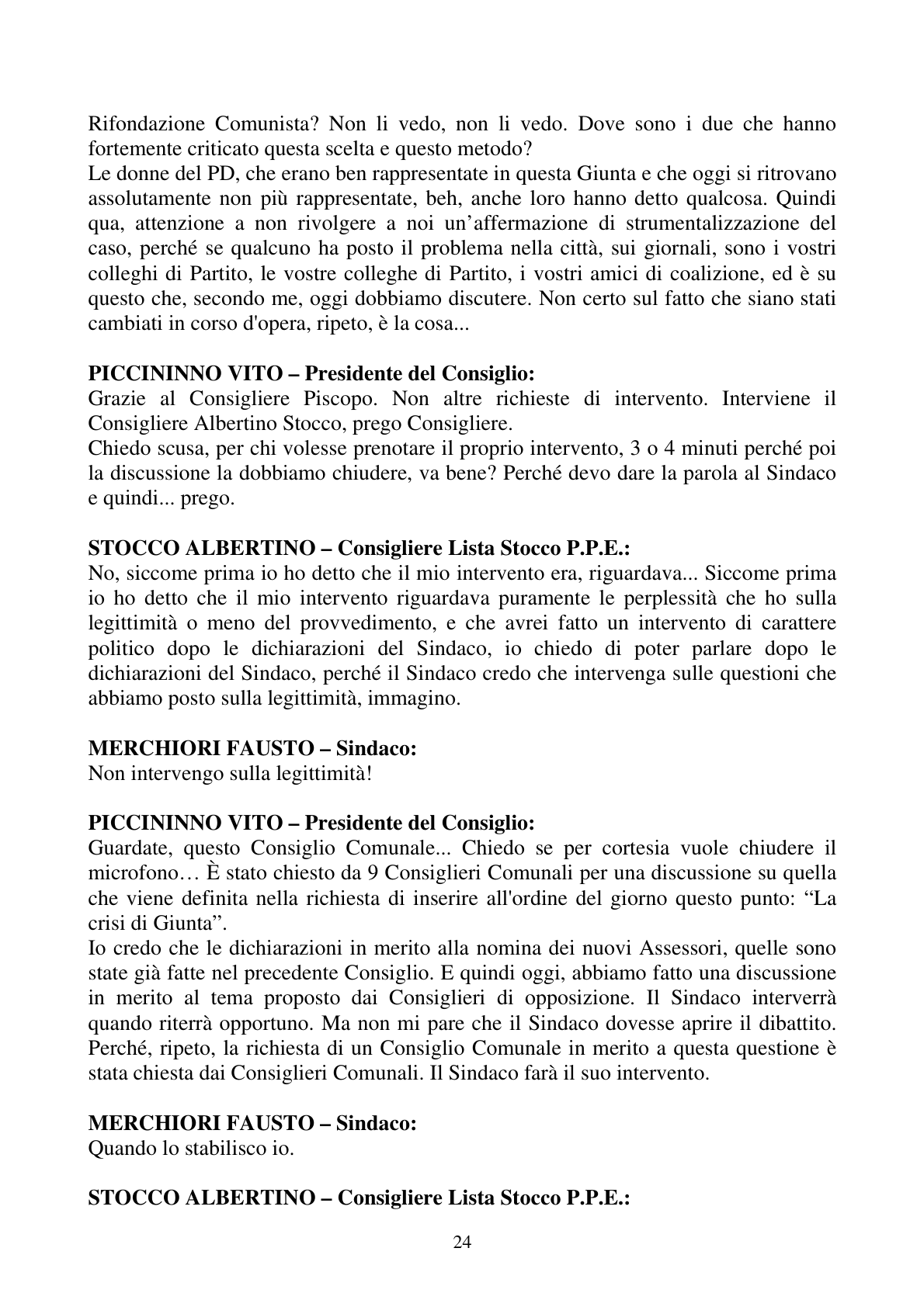 Pagina 24 del verbale