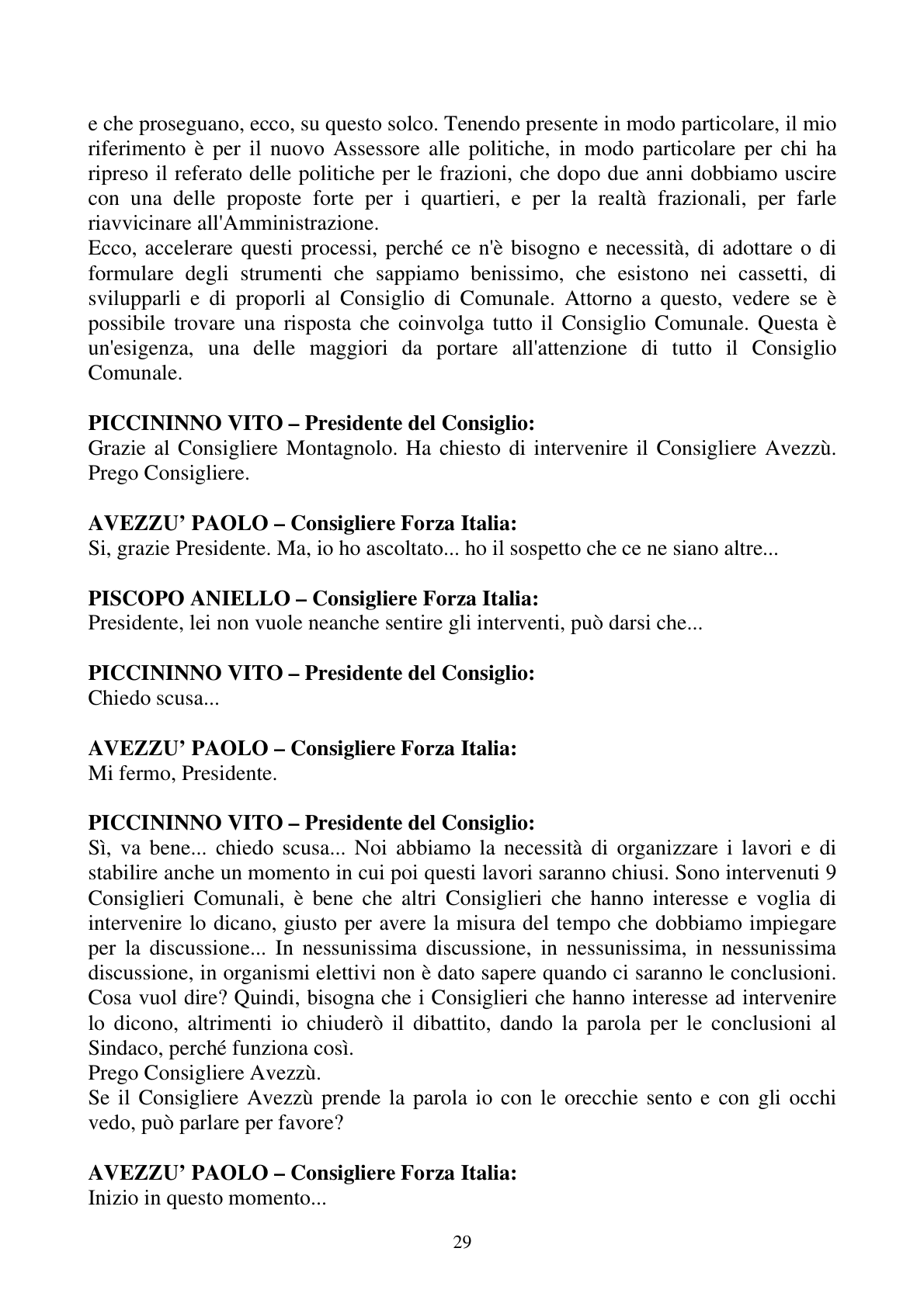 Pagina 29 del verbale