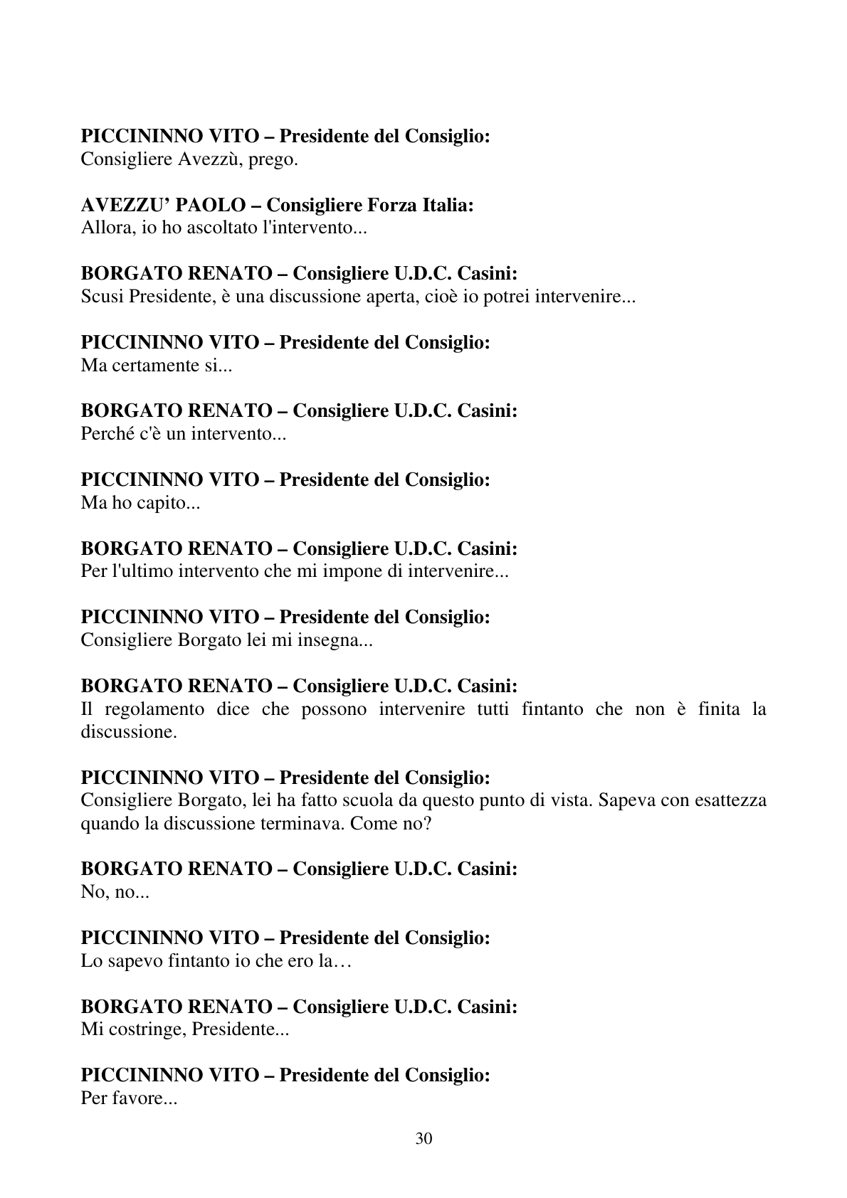 Pagina 30 del verbale