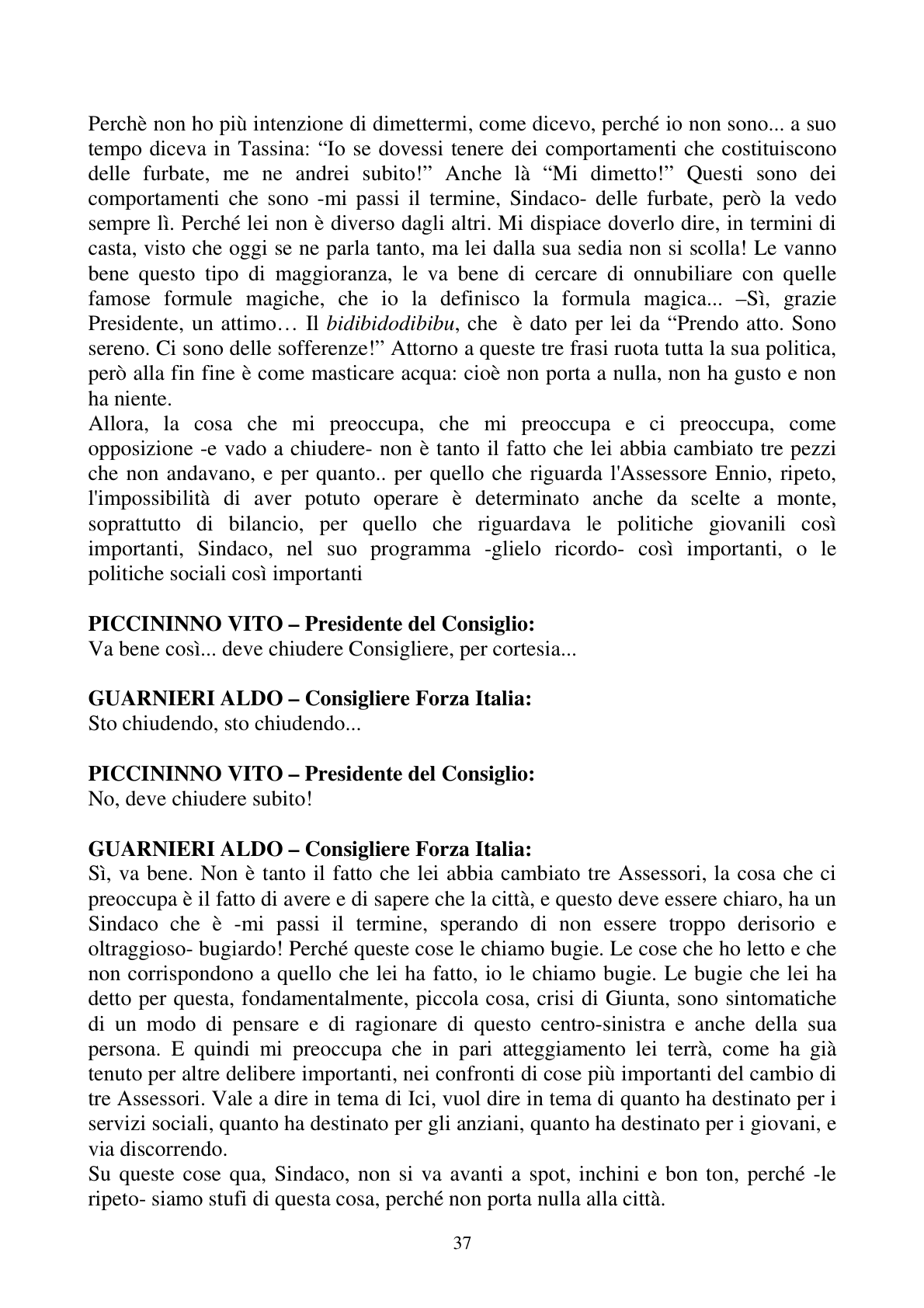 Pagina 37 del verbale