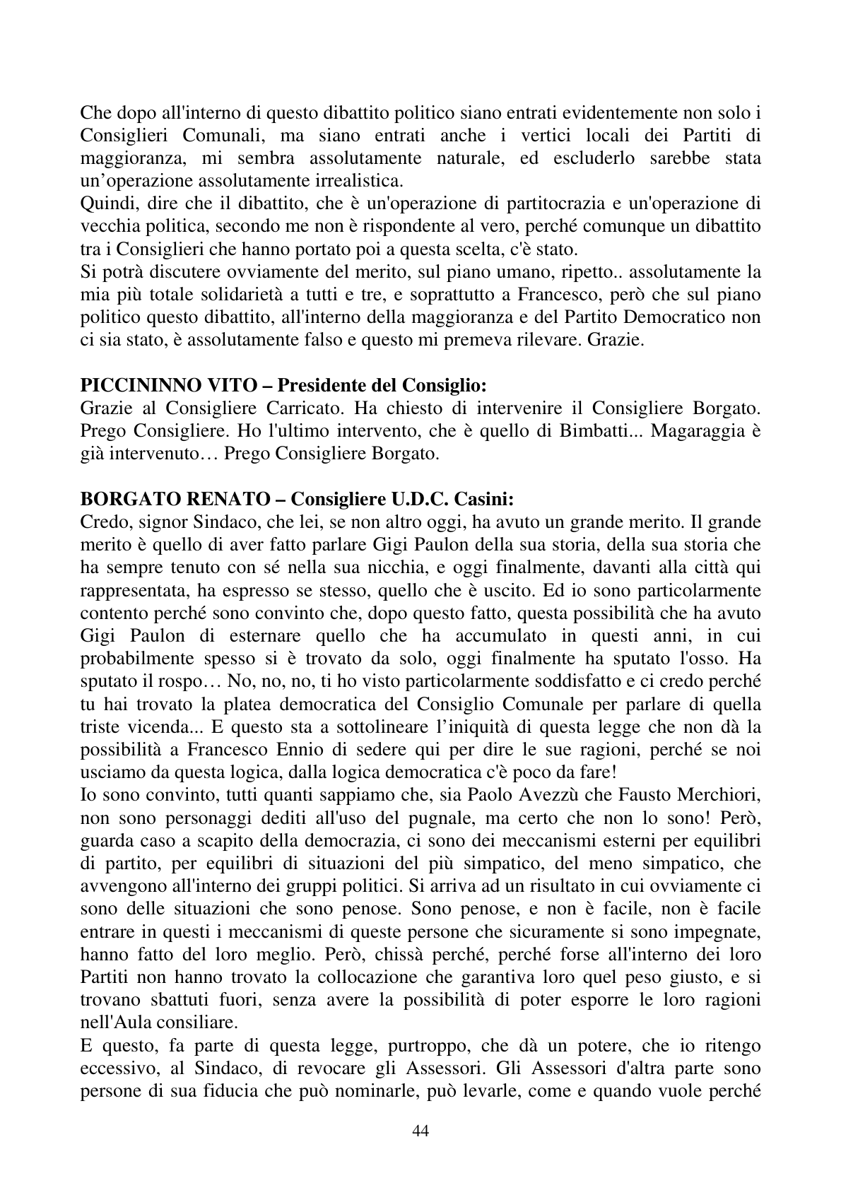 Pagina 44 del verbale