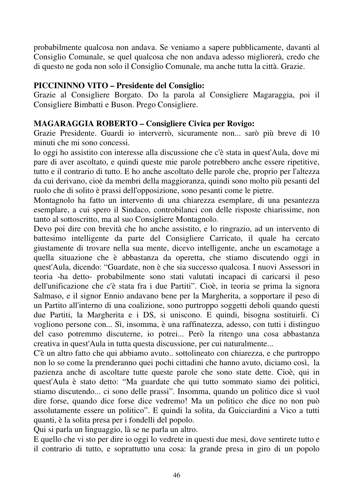 Pagina 46 del verbale