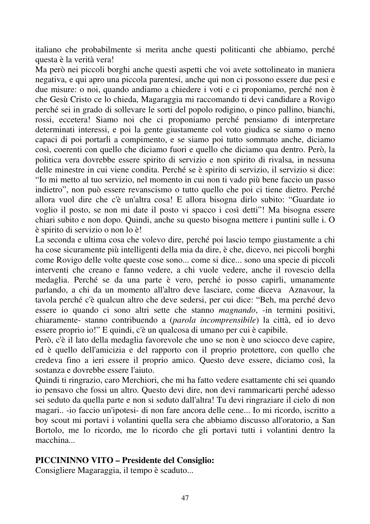 Pagina 47 del verbale