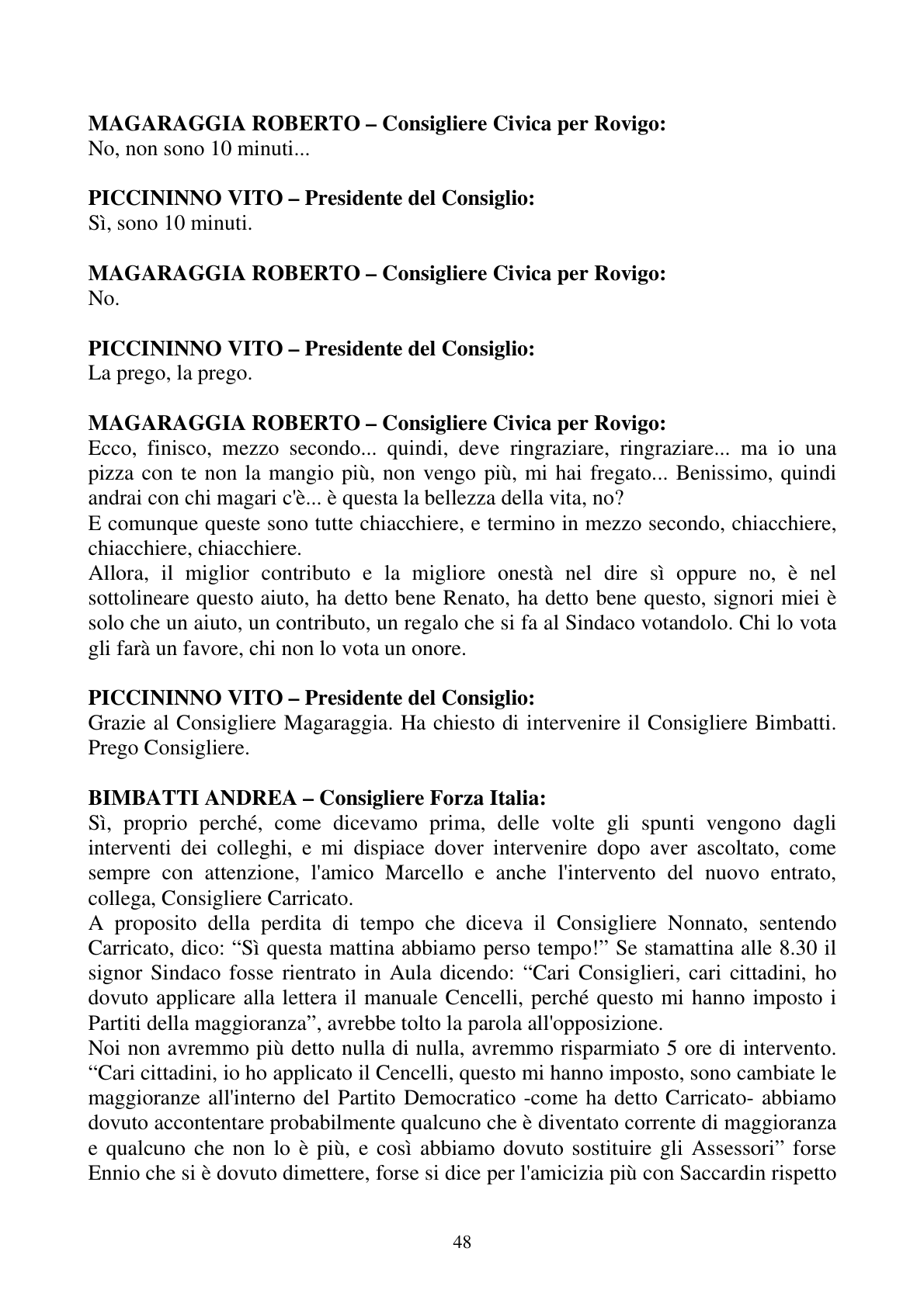 Pagina 48 del verbale