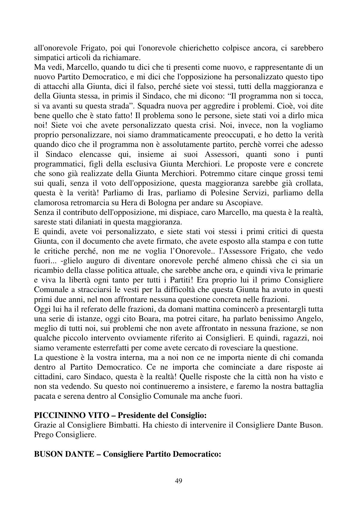 Pagina 49 del verbale