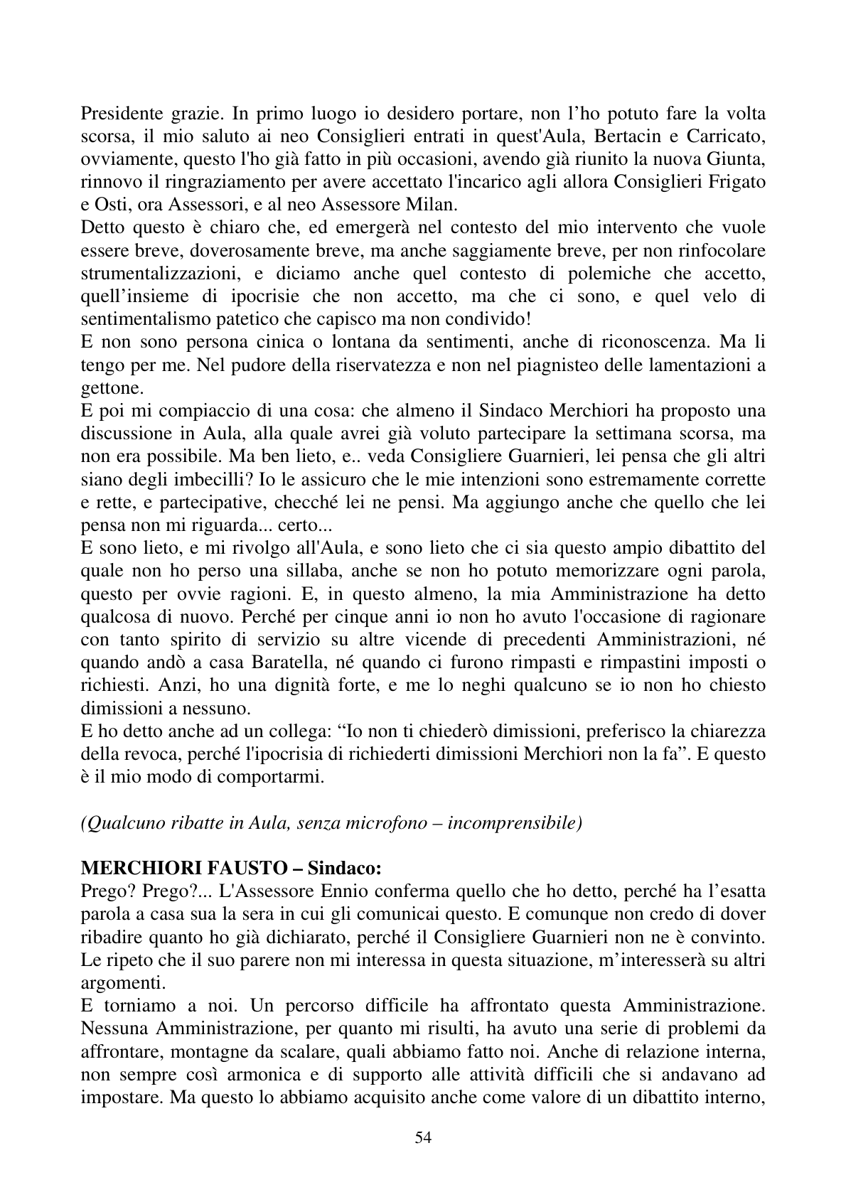 Pagina 54 del verbale